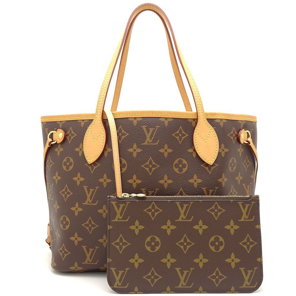 Louis Vuitton Monogram Neverfull PM Tote Bag Brown